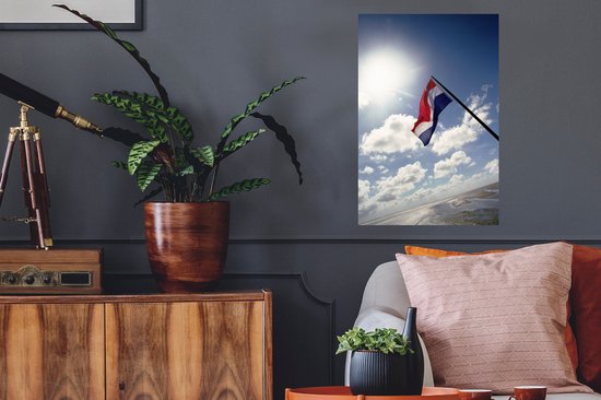 Stickers muraux - Rayons de soleil le long du drapeau des Nederland - 40x60 cm - Feuille adhésive