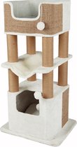 Trixie krabpaal lucano wit/taupe - 58x48x110 cm - 1 stuks