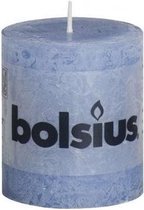 Bolsius Rustiek Stompkaars 80x68 Blauw