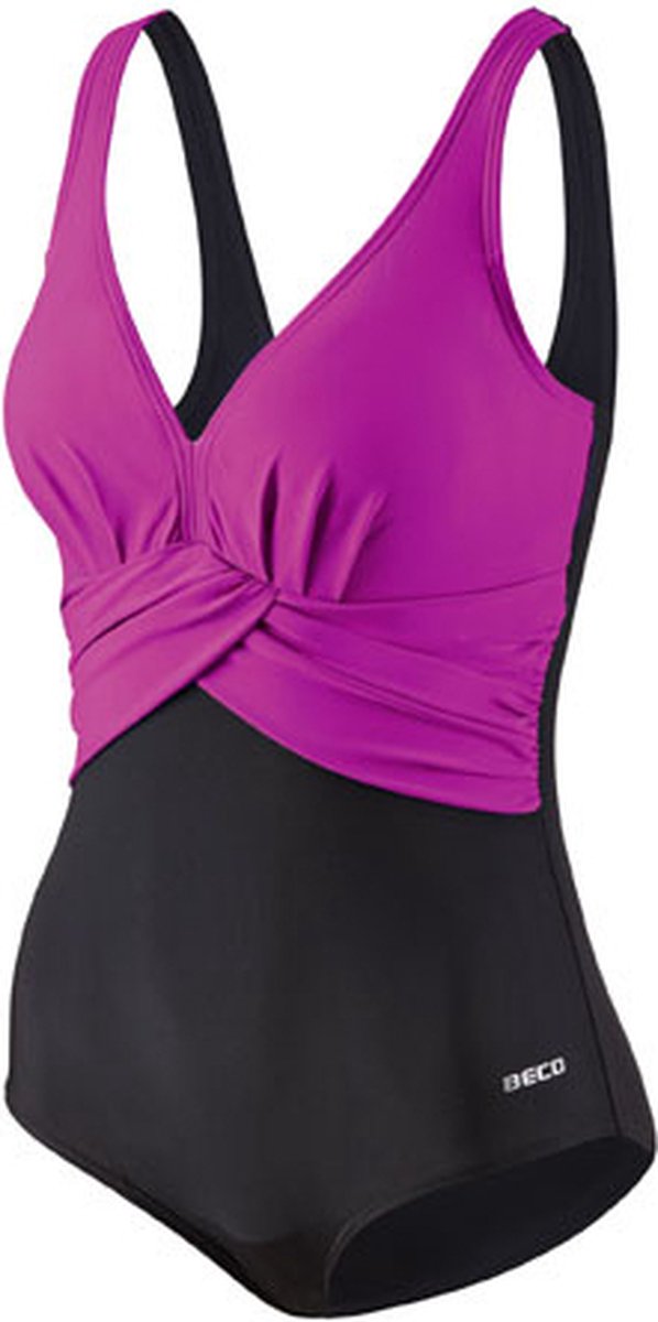 BECO Badpak - D - cup - Dames - Polyamide - Zwart/roze