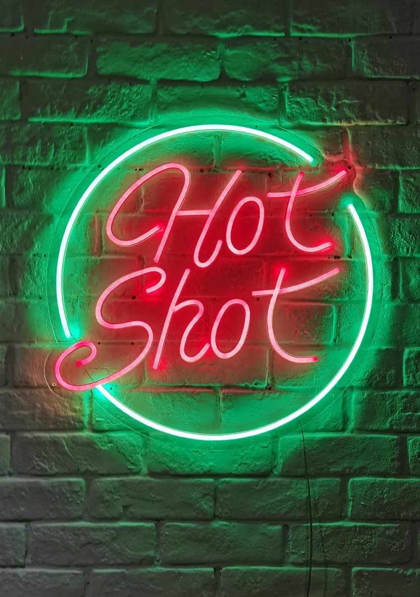 OHNO Woonaccessoires Neon Sign - Hot Shot - Neon Verlichting - Tekst