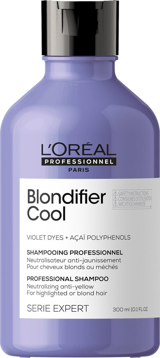 L'Oréal Professionnel Serie Expert Blondifier Cool Shampoo 300 ml - Zilvershampoo vrouwen - Voor
