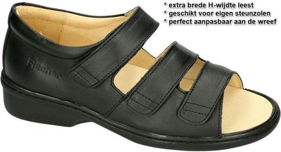 Fischer -Dames - zwart - sandalen - maat 37