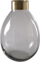 Vaas voor Bloemen - Bloempot - Grijs - Ballon - Glas - 22x22x32,5cm