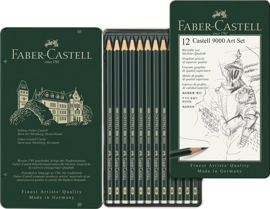Faber-Castell grafietpotlood - serie 9000 - bliketui a 12 stuks - FC-119065