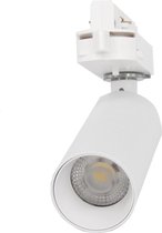 LED Railspot 6W 38 ° Eenfasig WIT - Warm wit licht