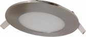 Inbouwspot LED Paneel 6W Extra Plat Rond ALU - Warm wit licht