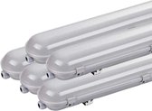 Waterdichte IP65 120CM 40W 120 ° LED-balk met detector (5 stuks) - Blanc Neutre 4000K - 5500K - Overig - Pack de 5 - Wit Neutre 4000K - 5500K - SILUMEN