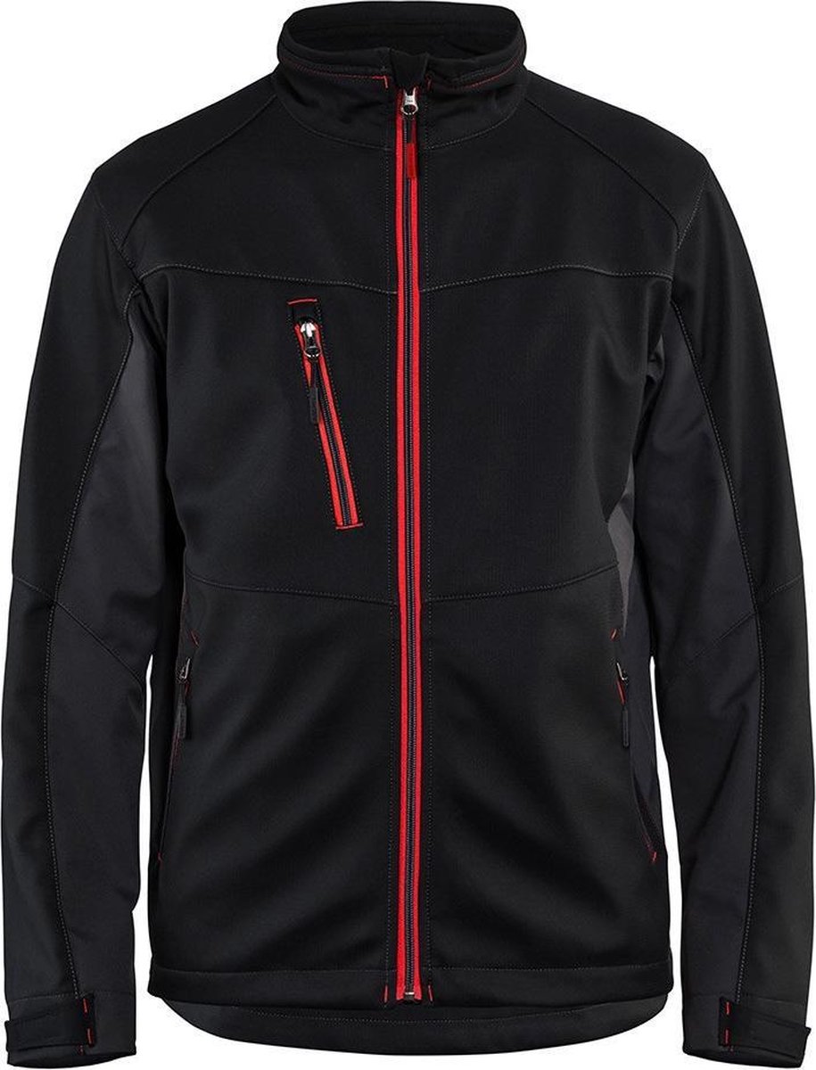 Blåkläder 4950-2516 Softshell Jack Zwart/Rood maat XS