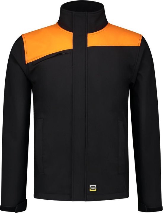Tricorp Softshell Bicolor Seams 402021 - Homme - Zwart/ Oranje - L