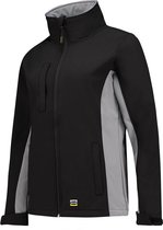 Tricorp 402008 Softshell Bicolor Dames - Vrouwen - Zwart/Grijs - XL