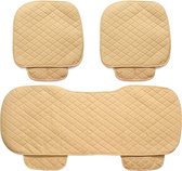 Leren hoezen autostoel drie delig beige