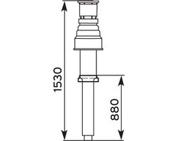 Vaillant Dakdoorvoerset Voor ecoTEC VC 376/466/656 & VCW 376 & ecoVIT VKK 80/125mm ALU/PP