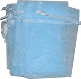 Organza zakjes - baby blauw - 10x15 cm - 100 stuks / cadeauzakjes