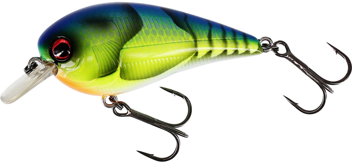 Westin BassBite 1.5 Squarebill - Floating - Chartreuse Blue Craw  - 6cm - 13g - Geel