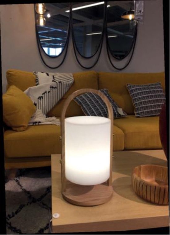 Vergemakkelijken merk op Zee Oplaadbare Lamp LED RGB hout design 37 cm - Garleds Fearow | bol.com