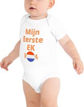 Mijn Eerste EK Rompertje - EK2021 Baby Rompertje - Wit Oranje - Nederland  - Maat 3-6m