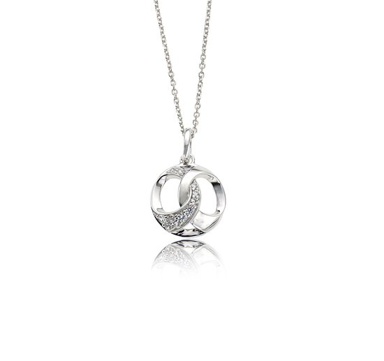 Collana Girocollo In Argento Sterling 925 A Forma Di Cuore E Pietra