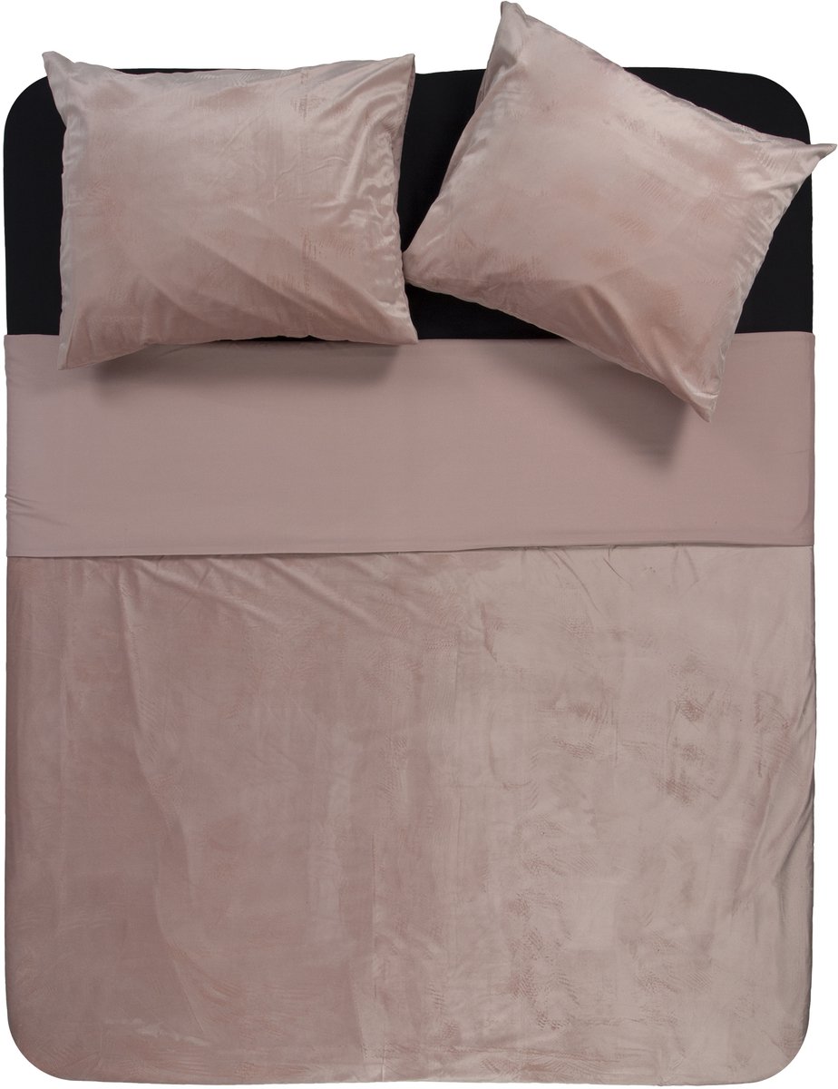 Y-NOT - Fluweel/Velvet - Dekbedovertrek - Lits-jumeaux - 240x200/220 cm - Roze