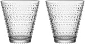 Iittala Kastehelmi Waterglazen 330 ml - Tumbler glazen set van 2 stuks - Vaatwasmachinebestendig - Transparant