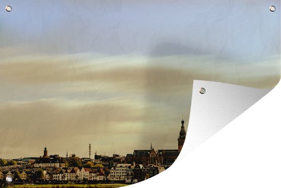 Tuindecoratie Skyline - Nijmegen - Nederland - 60x40 cm - Tuinposter - Tuindoek - Buitenposter
