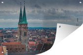 Muurdecoratie Uitzicht over de Duitse stad Neurenberg - 180x120 cm - Tuinposter - Tuindoek - Buitenposter