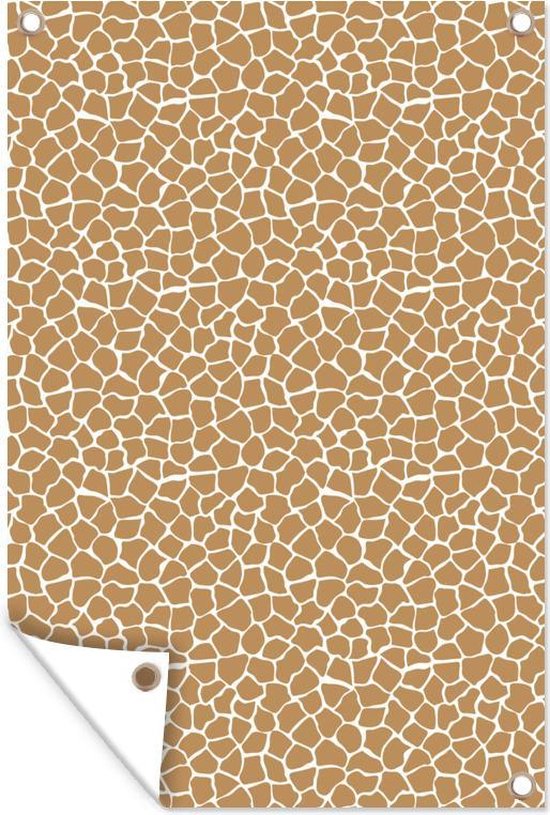 Tuinposter - Tuindoek - Tuinposters buiten - Safari - Print - Giraffe - 80x120 cm - Tuin