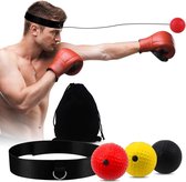Boksbal | Reflex Bal | Zwart/Geel/Rood | Roegaarden
