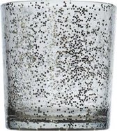 Theelichthouder Glitter - Waxinelichthouder - Grijs Rond Glas - ø7,3cm