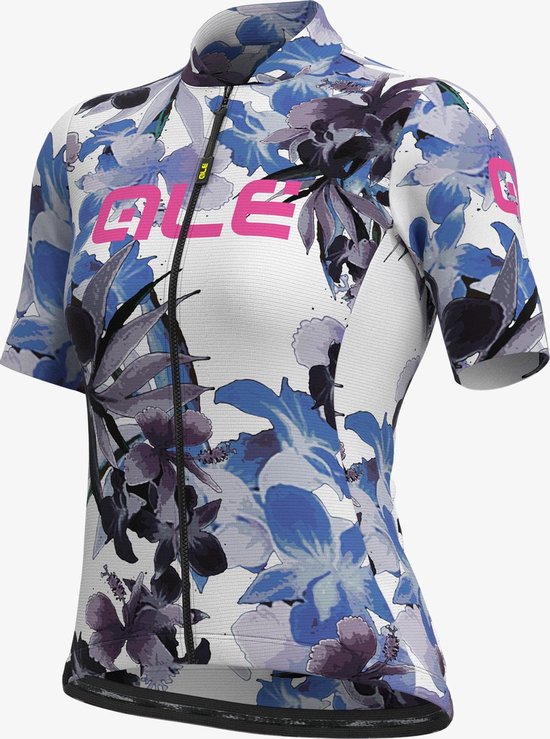 Ale Dames Fietsshirt Korte Mouwen Solid Bouquet - Wit - M - Valt klein