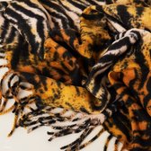 Zachte dames sjaal Soft Tiger|Beige bruin zwart|Tijgerprint