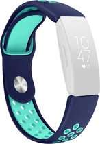 By Qubix - Fitbit Inspire HR siliconen sportbandje (large) - Blauw + Turquoise