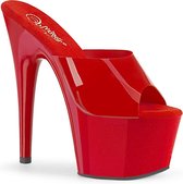 Pleaser Muiltjes -36 Shoes- ADORE-701N Paaldans schoenen Rood