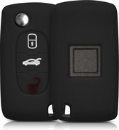 kwmobile autosleutel hoesje voor Peugeot Citroen 3-knops autosleutel - Autosleutel behuizing in zwart
