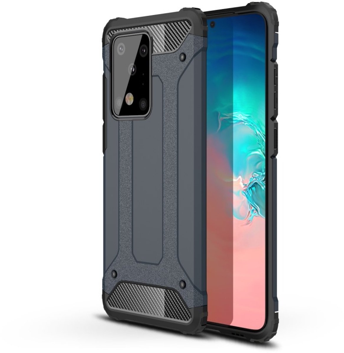 Lunso - Armor Guard hoes - Geschikt voor Samsung Galaxy S20 Ultra - Donkerblauw