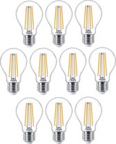 10 stuks Philips LED lamp E27 7.2W 2700K Dimbaar A+