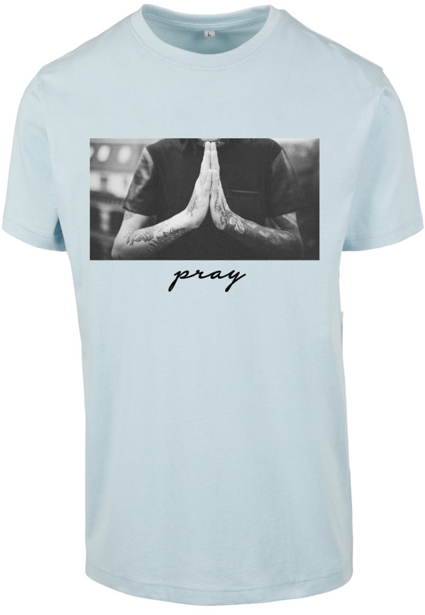 Mister Tee Pray Heren T-shirt S Blauw