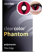 0.00 - Clearcolor™ Phantom Red Cat - 2 pack - Maandlenzen - Partylenzen / Verkleden / Kleurlenzen - Red Cat