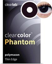 0.00 - Clearcolor™ Phantom Black Out - 2 pack - Maandlenzen - Partylenzen / Verkleden / Kleurlenzen - Black Out
