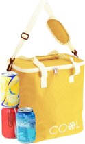 Koeltas draagtas schoudertas geel 29 x 31 x 21 cm 18 liter - Koeltassen