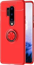 OnePlus 8 Pro Hoesje - Mobigear - Armor Ring Serie - TPU Backcover - Rood - Hoesje Geschikt Voor OnePlus 8 Pro