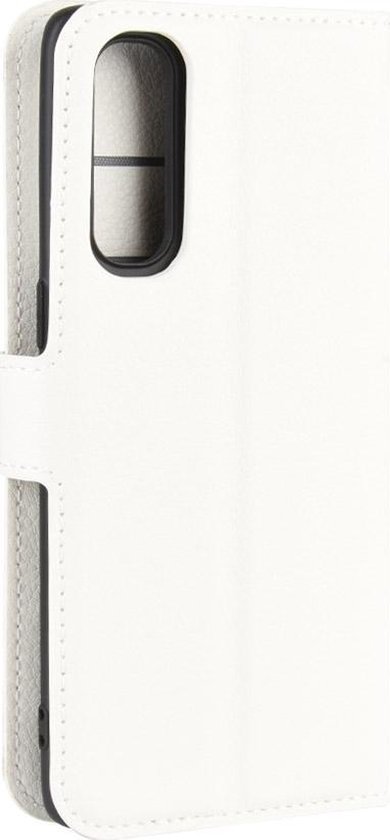 Mobigear Litchi Luxury Wallet Book Case Blanc OPPO Reno 3 Pro