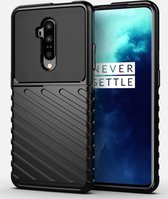 OnePlus 7T Pro Hoesje - Mobigear - Groove Serie - TPU Backcover - Zwart - Hoesje Geschikt Voor OnePlus 7T Pro