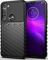 Motorola Moto G8 Power Hoesje - Mobigear - Groove Serie - TPU Backcover - Zwart - Hoesje Geschikt Voor Motorola Moto G8 Power