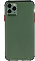 Apple iPhone 12 Pro Max Hoesje - Mobigear - Cushion Serie - TPU Backcover - Groen - Hoesje Geschikt Voor Apple iPhone 12 Pro Max