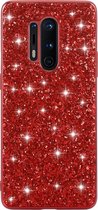 OnePlus 8 Pro Hoesje - Mobigear - Glitter Serie - Hard Kunststof Backcover - Rood - Hoesje Geschikt Voor OnePlus 8 Pro