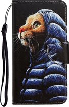 Samsung Galaxy Note20 Hoesje - Mobigear - Design Serie - Kunstlederen Bookcase - Cat - Hoesje Geschikt Voor Samsung Galaxy Note20