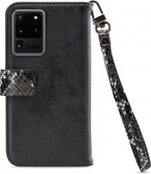 Mobilize - Samsung Galaxy S20 Ultra Hoesje - Uitneembare Gelly Wallet Case Slangen Zwart