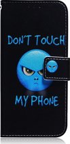 Apple iPhone 12 Mini Hoesje - Mobigear - Design Serie - Kunstlederen Bookcase - Do Not Touch - Hoesje Geschikt Voor Apple iPhone 12 Mini