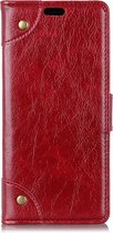 Xiaomi Redmi Note 6 Pro Hoesje - Mobigear - Ranch Serie - Kunstlederen Bookcase - Rood - Hoesje Geschikt Voor Xiaomi Redmi Note 6 Pro